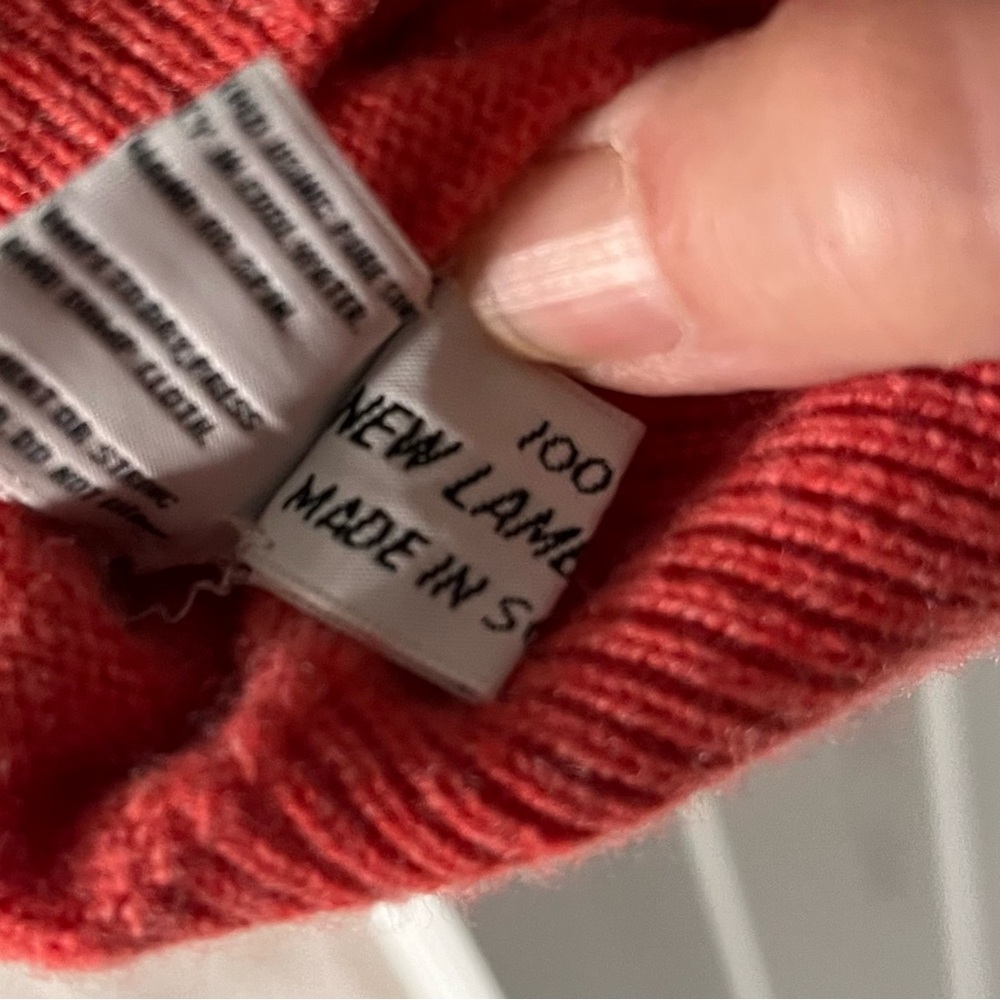 Scotch House 100% Wool Cardigan in Coral - Picture 7 of 10